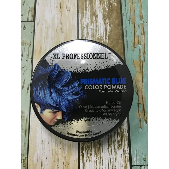 XL Professionnel Color Pomade PRISMATIC BLUE Pewarna Rambut Temporary MG