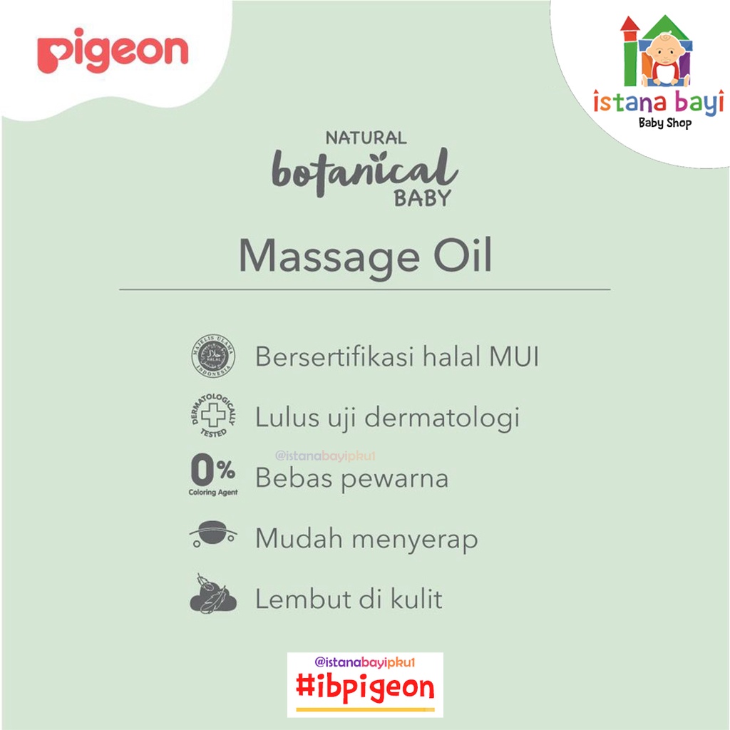Pigeon Natural Botanical Baby Massage Oil 100ml