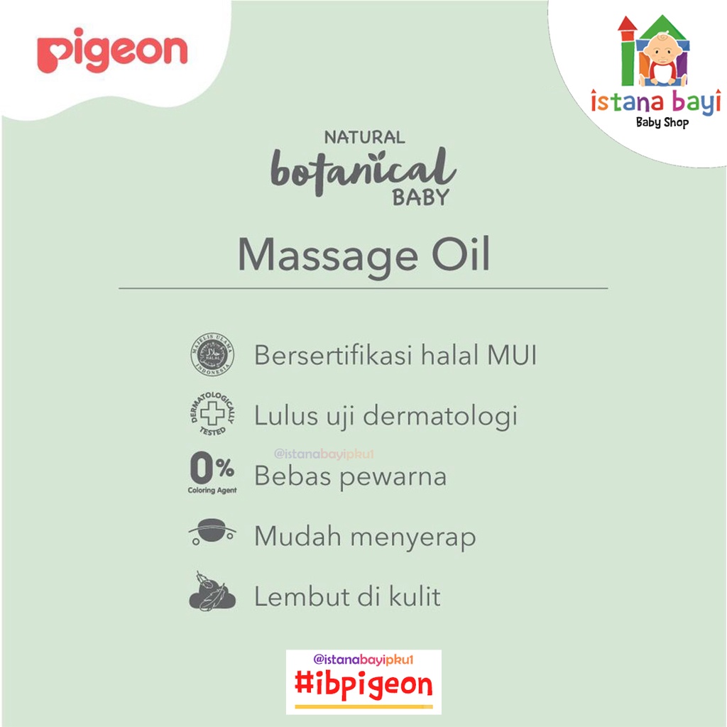 Pigeon Natural Botanical Baby Massage Oil 100ml