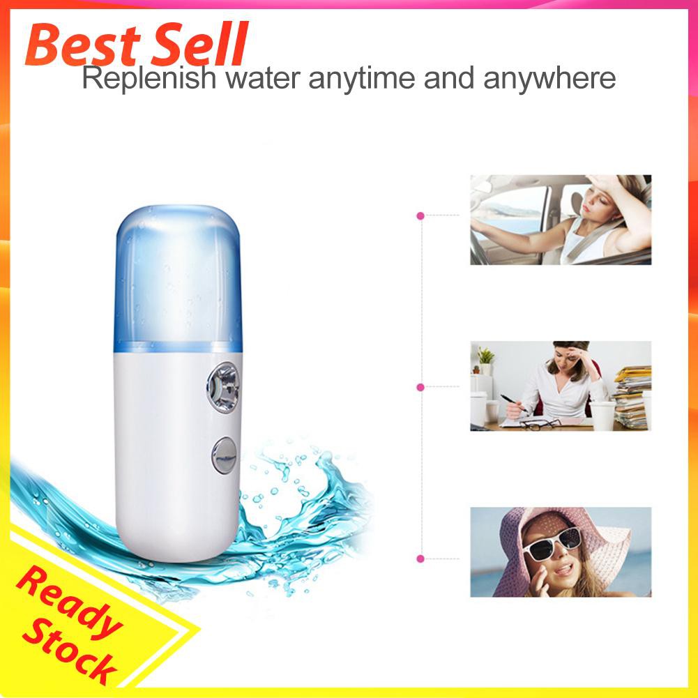 Hotbrand 30ml Nano Mist Sprayer Facial Steam Face Humidifier Spray Beauty Device