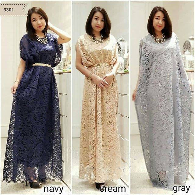 KAFTAN BRUKLAT IMPORT + BELT PLAT GOLD WANITA