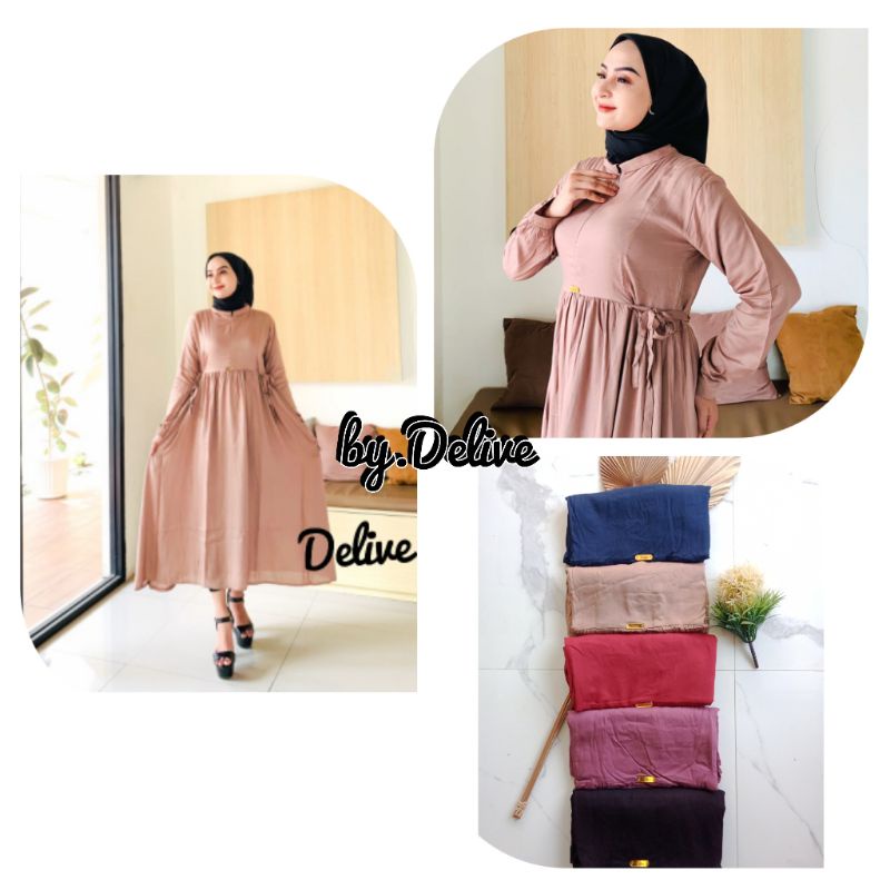 midi dress rayon || midi dress polos || midi naisha {{gamis rayon polos{{ gamis naisha