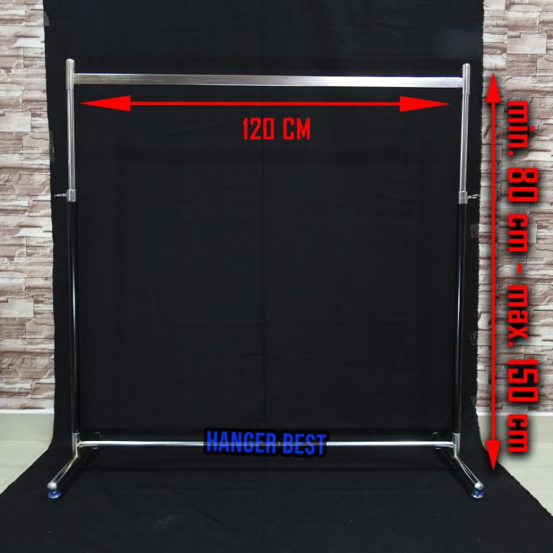 Hanger Gawang Baju Palang kotak 120cm