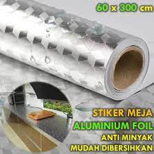 Stiker DAPUR NEW 3 M Furnitur marmer kayu Untuk Dinding Lemari Meja Tangga Dapur Anti Panas 60cmx3m