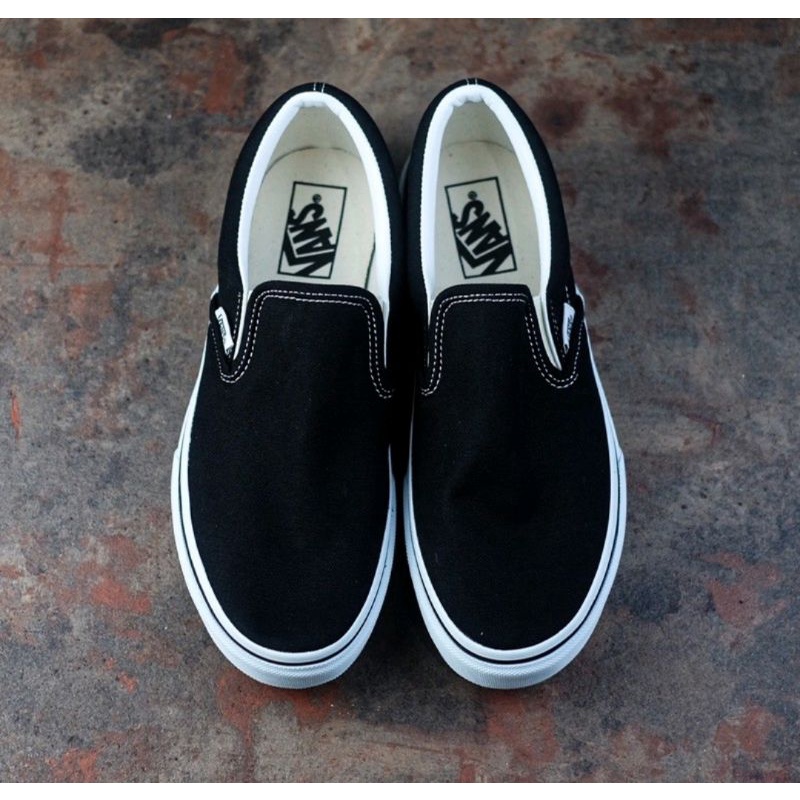 SEPATU WOLF X VANS AUTHENTIC FULL BLACK HITAM POLOS WHITE PUTIH OLDSKOOL ERA SK8-Hi  GUM OG SLIP ON CLASSIC