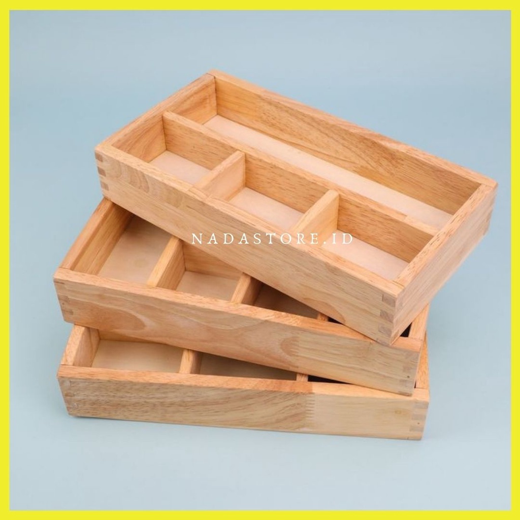 NADASTORE - WOODEN DRAWER ORGANIZER / WOODEN TRAY FOR DRAWER / MULTIPURPOSE STORAGE FOR DRAWER