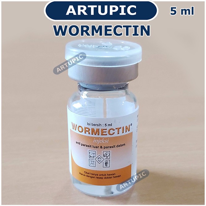 Wormectin Injeksi 5 ml Obat Scabies Suntik Injeksi Kudix Kutu Jamur Caplax Cacing Kucing Kelinci