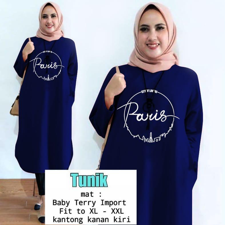 TUNIK PARIS BULAT / TUNIK MAMACHI / TUNIK POLOS/ TUNIK CEWEK / TUNIK PANJANG / TUNIK MOTE / TUNIK MU