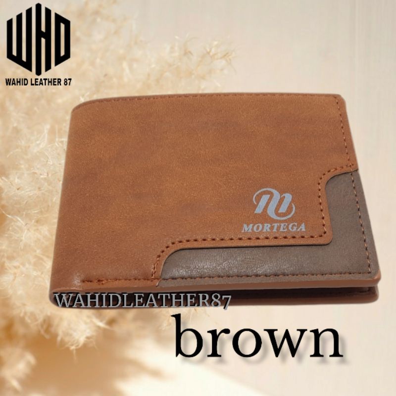 DOMPET PRIA KULIT PU MORTEGA 7501-Brown