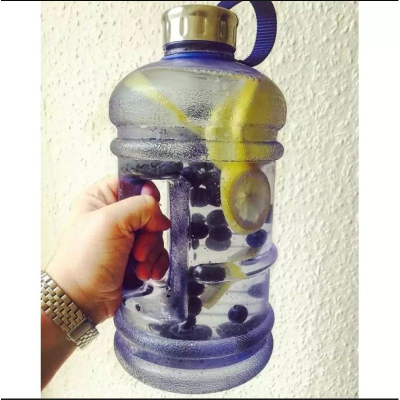 botol air minum galon gym serbaguna 2.2liter unik botol gym fitness olahraga tutup botol stainless