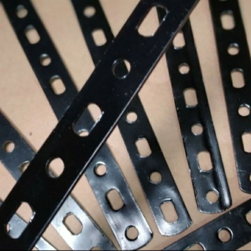 Breket plat bolong besi tebal 2mm