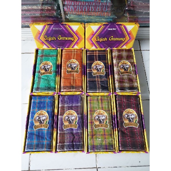 [BARU] SARUNG GAJAH GUNUNG KOTAK BERWARNA (HARGA TERBAIK)