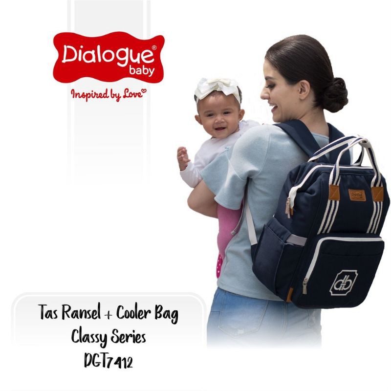 Dialogue backpack diaper bag + cooler bag DGT7412 / tas ransel set bayi