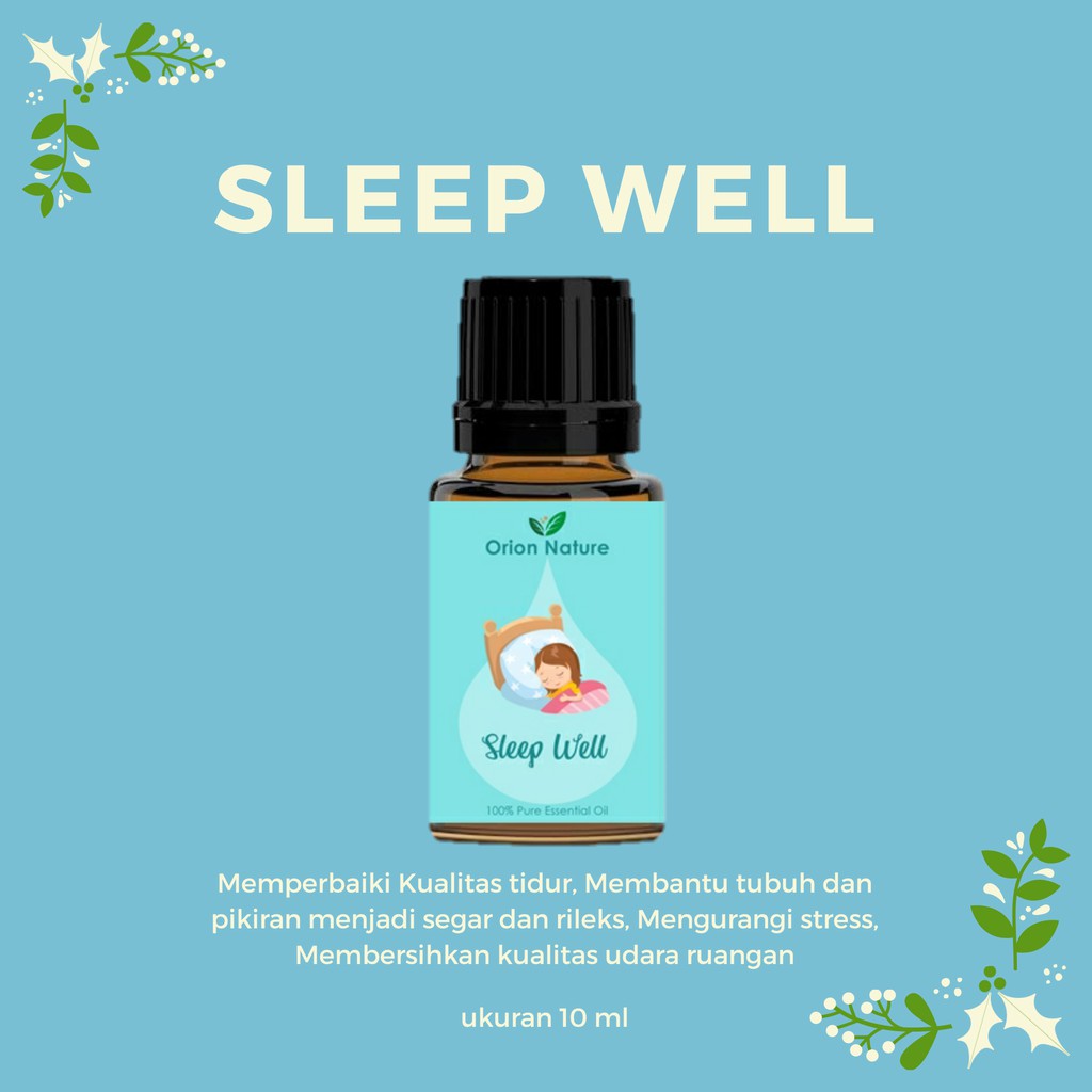 Orion Nature Sleep Well 100% Essential Oil Minyak Aroma Terapi Pure Therapeutic Grade Deep Sleep