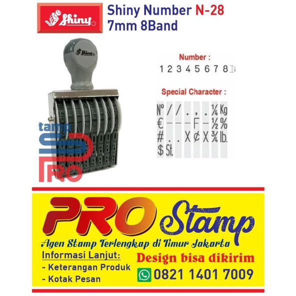 

Mudah Stempel Shiny N-28 (7Mm 8Digit) Angka Bagus