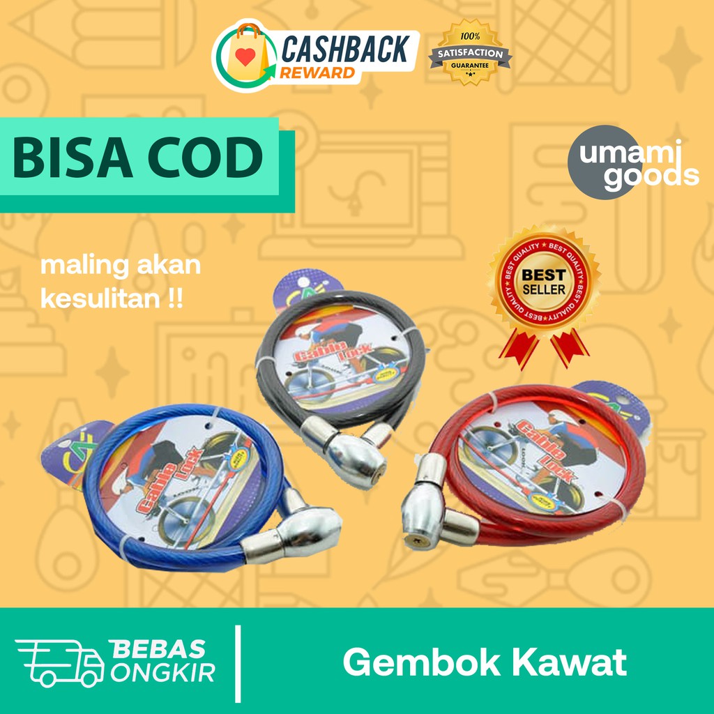 KUNCI GEMBOK MOTOR KUNCI SEPEDA POLYGON KUNCI HELM GEMBOK SEPEDAH PENGAMAN HELM GEMBOK KAWAT