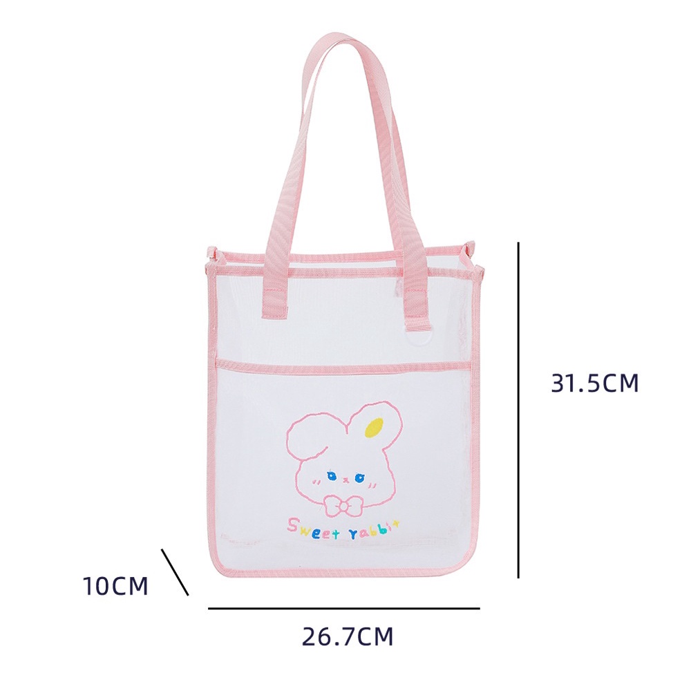 transparan tote bag A4 TU078 korea style perempuan tas les anak perempuan shoulder bag tas pundak