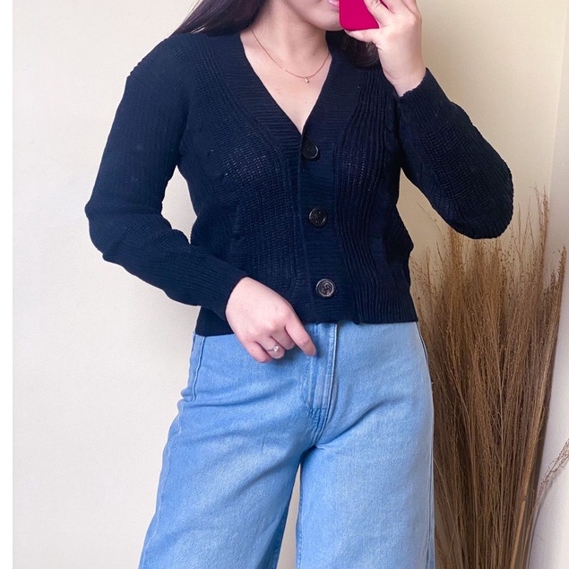 Cardigan Knit Outer Croptop Outer Knitwear Premium Kardigan Rajut