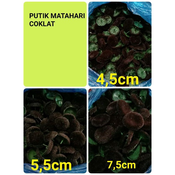 PUTIK MATAHARI BESAR ISI 5 PCS/ BAHAN BUNGA STOKING/ BAHAN KERAJINAN