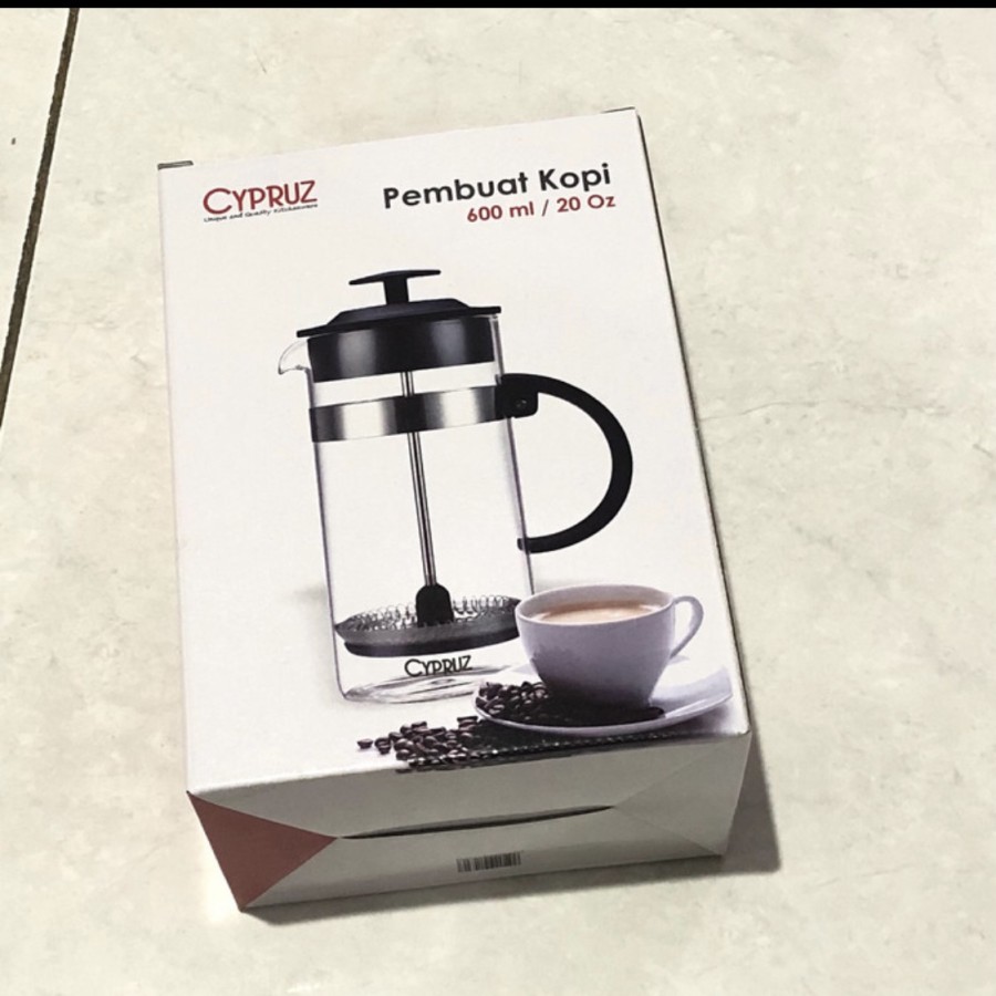 CYPRUZ TO 0268 - Coffee Plunger French Press - Pembuat Kopi 600ml