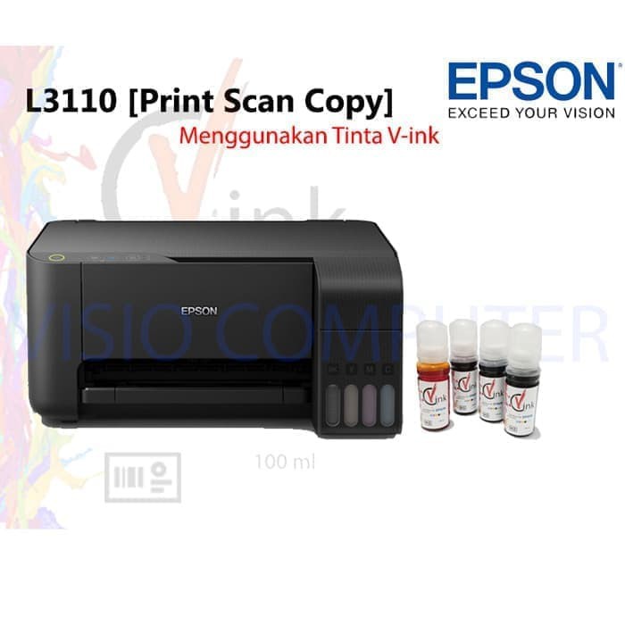 printer epson L3210 pengganti L3110 print scan copy compatible v ink