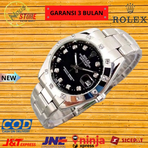 Jam Tangan Pria Cowok Rolex Automatic Diamond | Jam Tangan Laki Laki rolek