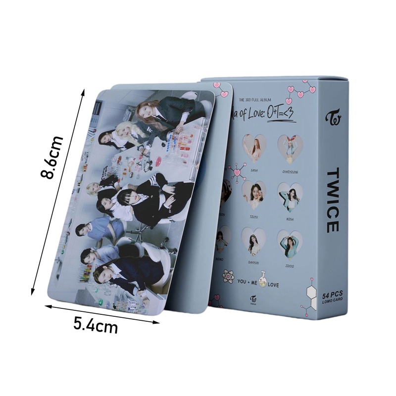 54pcs / Set Kartu Lomo Foto KPOP TWICE THE Album Formula of LoveO + T = 3 Untuk Koleksi