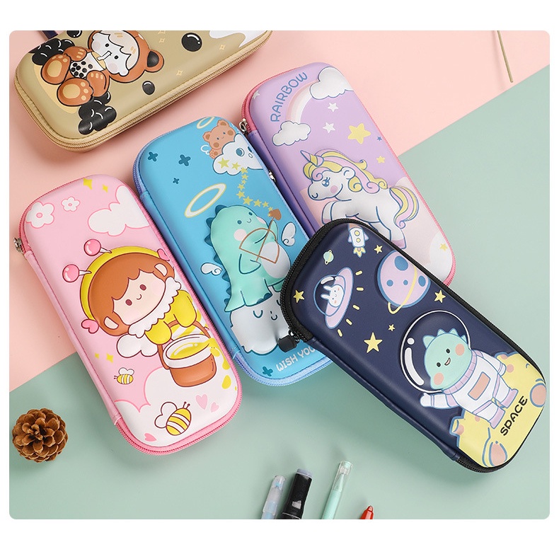 Tempat Kotak Pensil Anak Karakter Lucu unik 3D Timbul Waterproof CS012