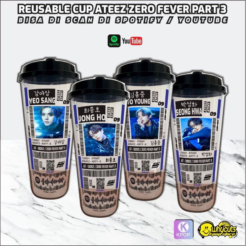 Reusable Cup Ateez Zero Fever Part 3 DeJavu