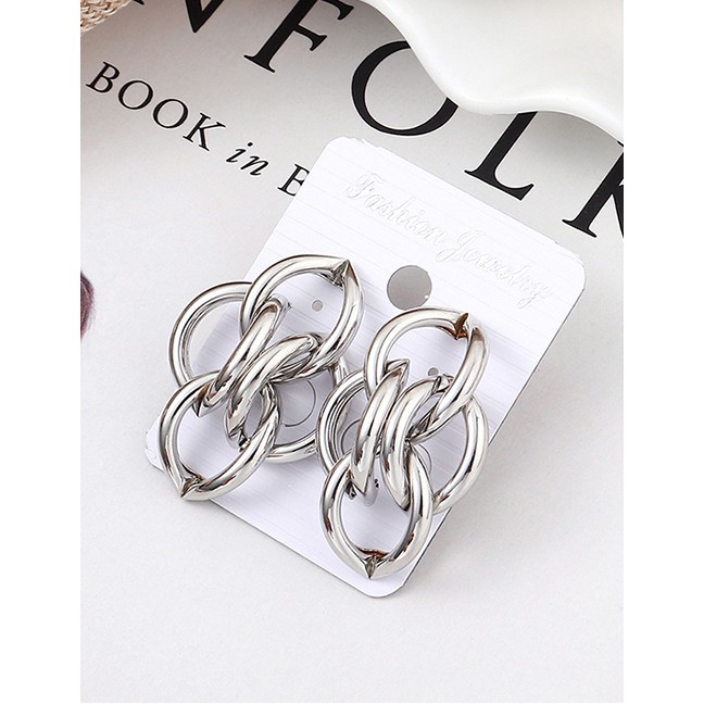 LRC Anting Tusuk Fashion Kc Cross Hollow Earrings Y61825