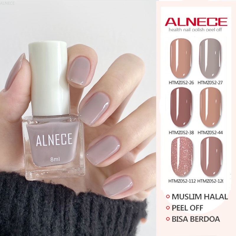 ALNECE KUTEK Kutek Peel Off Kutek/Muslimah Gel Cat Kuku/tahan Air Tidak Mudah Terkelupas