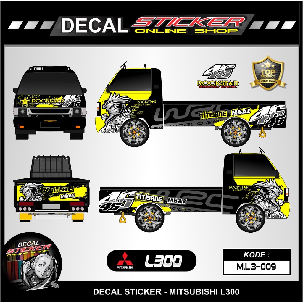 STICKER DECAL MOBIL PICK UP L300 VARIASI