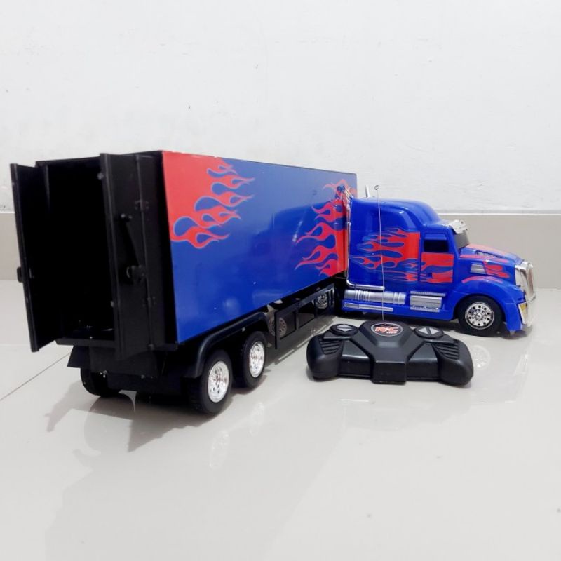 RC truck optimus prime remote control - Mainan mobil truk kontainer remot kontrol anak laki cowok