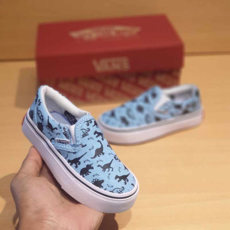 SEPATU SLIP ON ANAK VANS DINO SEPATU ANAK LAKI LAKI SEPATU ANAK PEREMPUAN KADO