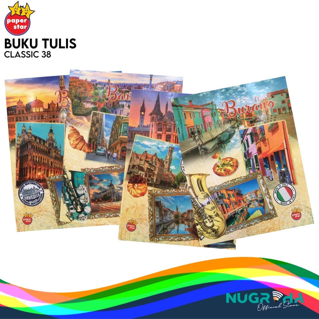 

BUKU TULIS A5 38 LEMBAR PAPERSTAR – CLASSIC