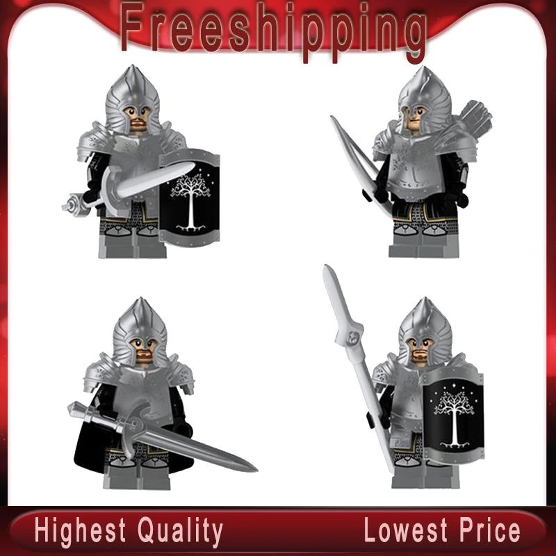 Mainan Lego Lord of the Rings Action Figure Gondor Hero Soldier Knight Heavy Infantry Spear