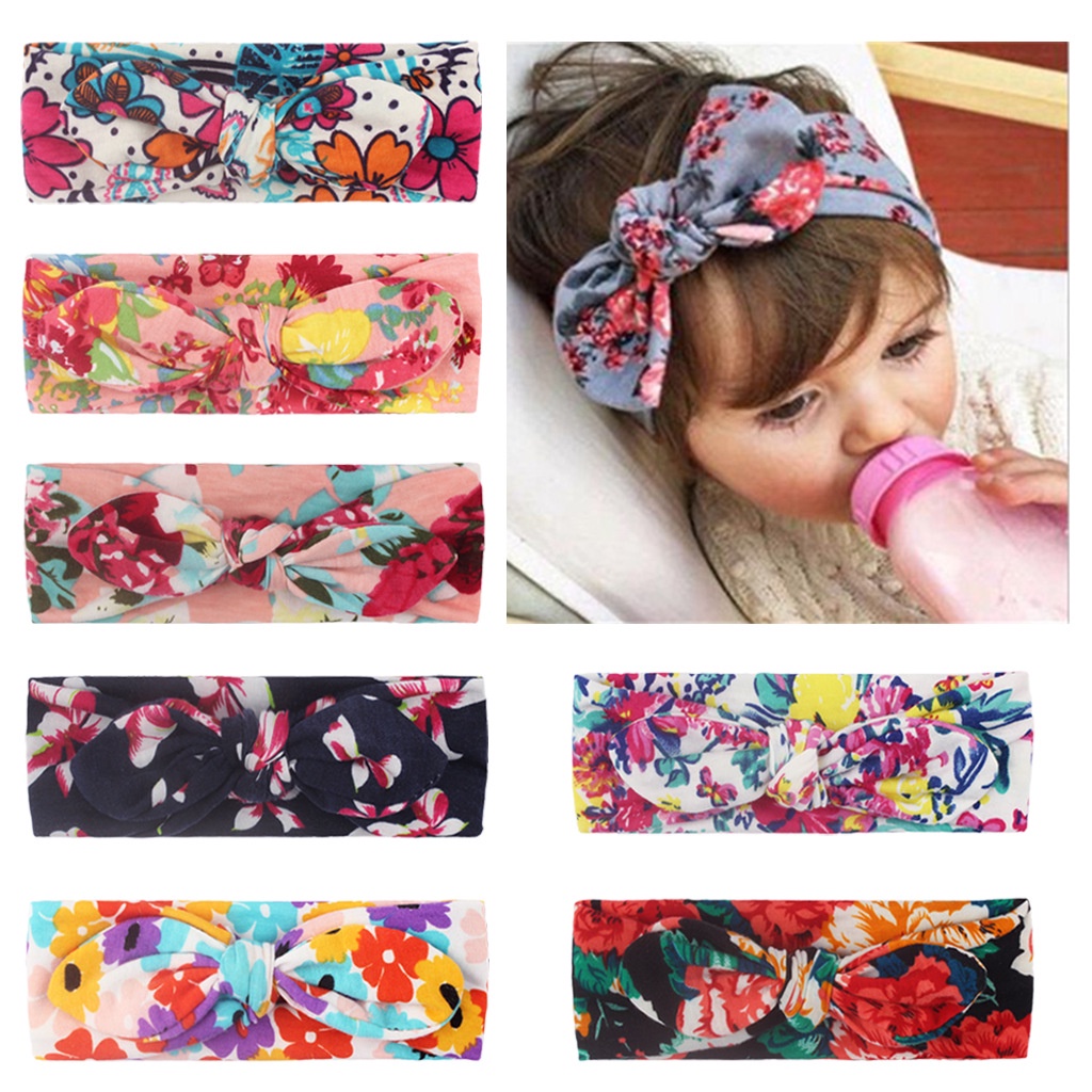 HB004 Bandana Bayi korea  / Bandana Anak Korea / Bando Bayi / Bando Anak / Headband Anak / Headband Baby Girl New Born/ Bukan Little Palmerhaus Classic Round Knot