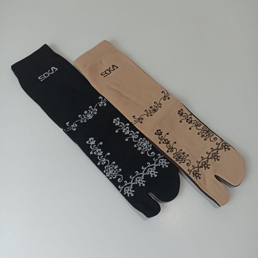 Kaos Kaki Wanita Murah / SOKA Sock Essentials Motif HENNA / Kaos Kaki Jempol Muslimah Panjang