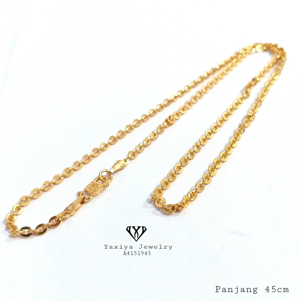 

Kalung Nuri perhiasan imitasi lapis emas warna gold Yaxiya Jewelry 559