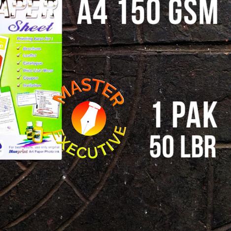 

➱ Blueprint Art Paper Sheet A4 150 gsm 50 lbr / Kertas Foto Brosur ☼