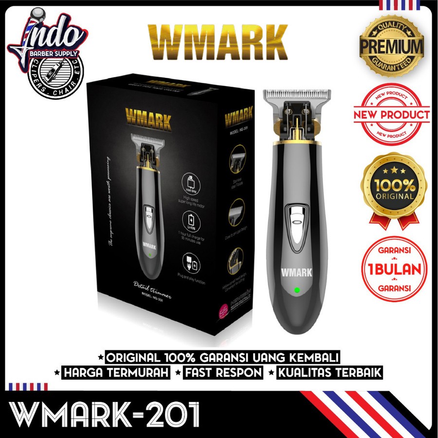 WMARK 201 TRIMMER T WIDE BLADE / CUKUR JENGGOT KUMIS OUTLINE/ DETAILER