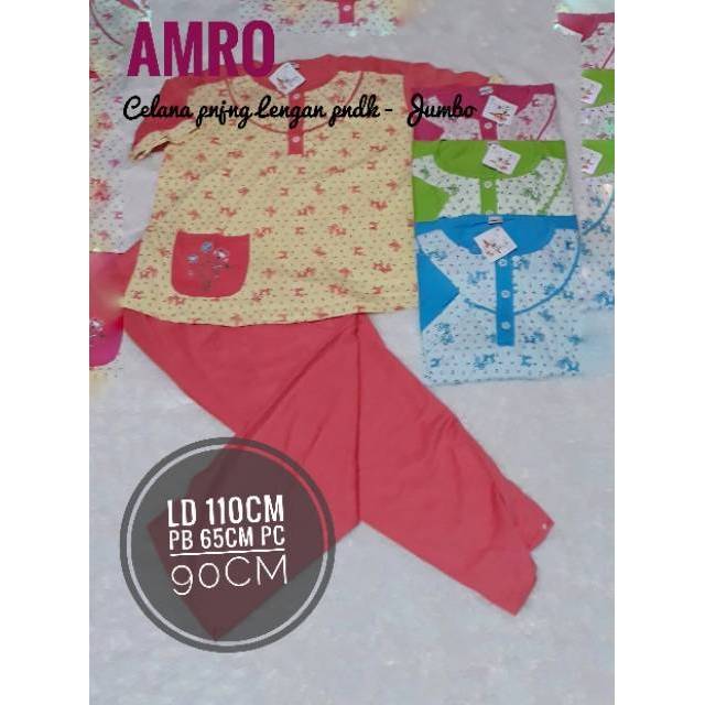 BABYDOLL AMRO JUMBO CELANA PANJANG LENGAN PENDEK