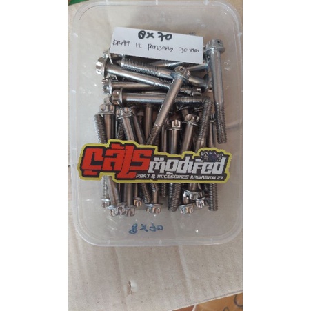 BAUT PROBOLT STAINLESS 8X70MM BAUT 12 PANJANG 7CM DRAT 12 PANJANG 7CM ORIGINAL COMPAYU NAKHOM NUTZIN