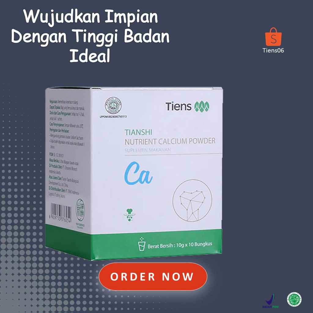 

Nutrient High Calcium Powder Susu Bubuk Susu Kalsium Pertumbuhan Peninggi Badan Dewasa ( Per Sachet)