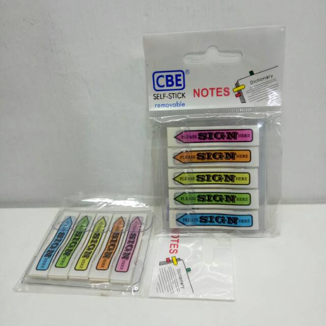 sticker Self stick notes "SIGN HERE" CBE No. 14019