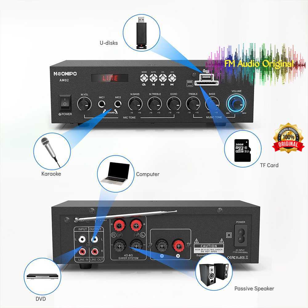 Jual Fm Audio Original Audio Bluetooth Power Amplifier Home Theater