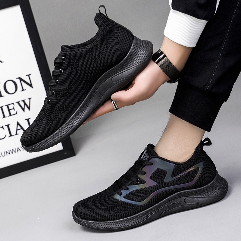 Nomad S07 Butterfly Sepatu Sneakers Fashion Menyala S07 Kasual Hitam Karet Shoes Sport Snekers