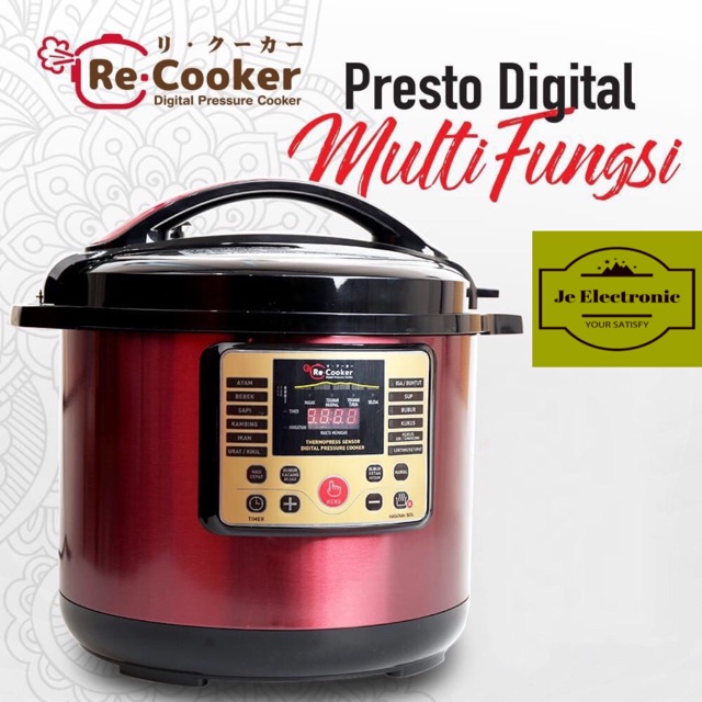 ReCooker presto digital / mesin presto / panci presto Garansi / panci presto canggih