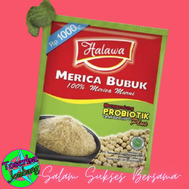 Merica Bubuk HALAWA Probiotik 5gr | Merica non MSG | Penyedap Rasa Makanan | Bumbu