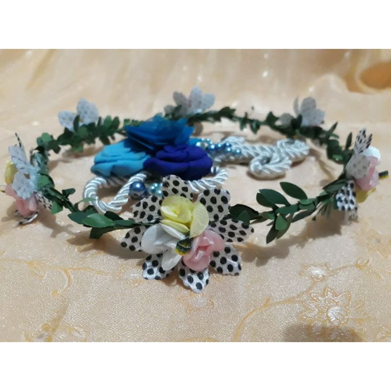 Flower crown cantik//Bando Bunga//hijab Hiasan Kepala Anak Dan Dewasa